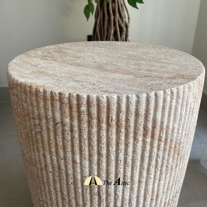 Milan Stone Finish Side Table