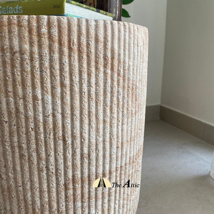 Milan Stone Finish Side Table