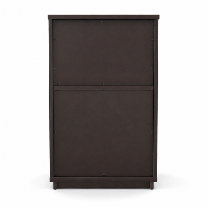 Modern Kitchen Microwave Cabinet with Drawer, Double Door Storage & Open Shelf | Walnut Finish