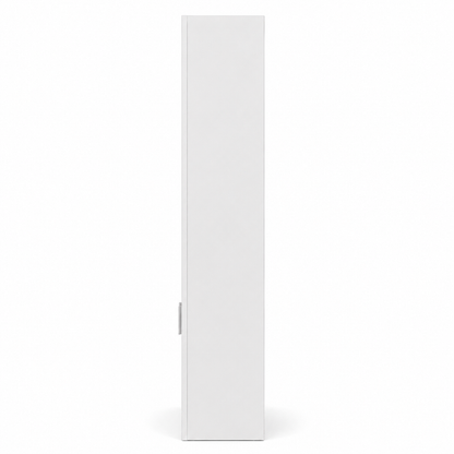 Modern White Storage Cabinet with Open Display Shelves, Double Door Cupboard, 3-Tier Multipurpose Organiser for Home