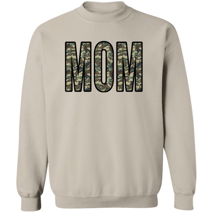 Mom Camo crewneck sweatshirt in Sand
