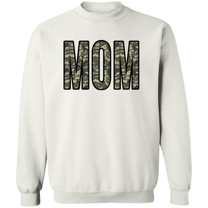 Mom Camo crewneck sweatshirt in White