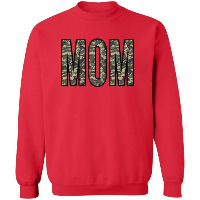 Mom Camo crewneck sweatshirt in Red