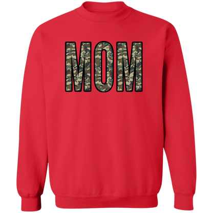 Mom Camo crewneck sweatshirt in Red