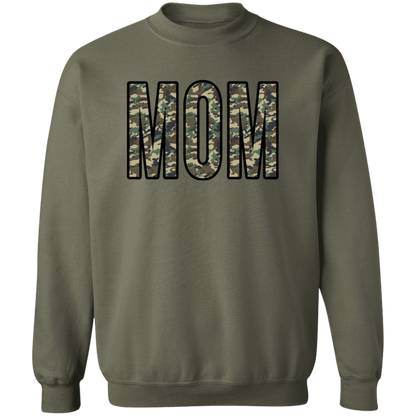 Mom Camo crewneck sweatshirt in Military Green