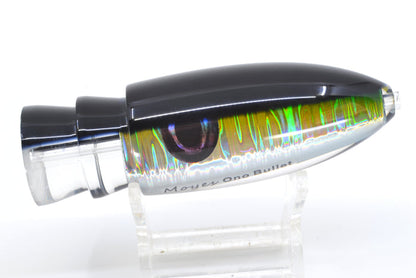 Moyes Lures Chartreuse-Silver Aurora Black Back Keeled Medium Ono Bullet 9" 5.8oz
