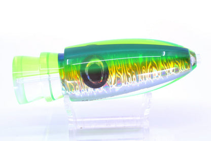 Moyes Lures Green-Chartreuse-Silver Aurora Chartreuse Back Keeled Medium Ono Bullet 9" 5.8oz