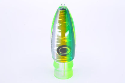 Moyes Lures Green-Chartreuse-Silver Aurora Chartreuse Back Keeled Medium Ono Bullet 9" 5.8oz
