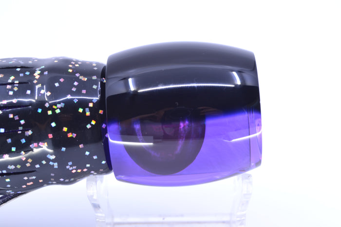 Moyes Lures Purple MOP Black Back Taxi Eyes Large Secret 12" 6.5oz Skirted Black/Purple
