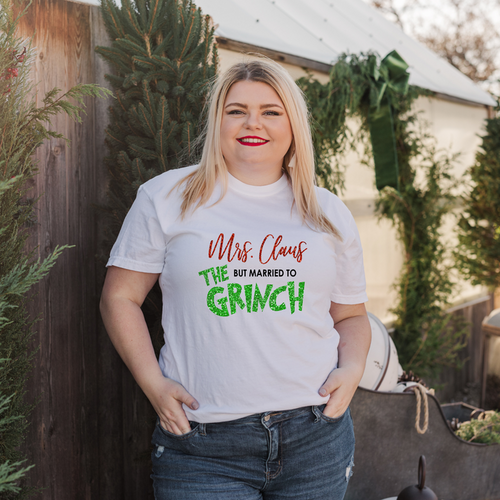Mrs. Claus But Married to the G graphic t-shirt