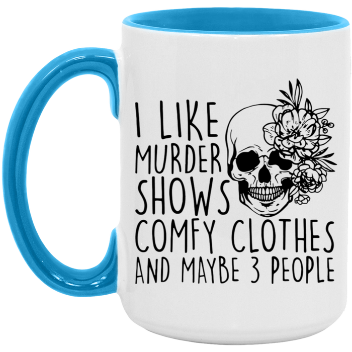 Murder Shows & Comfy Clothes ceramic coffee mug, product photo 3