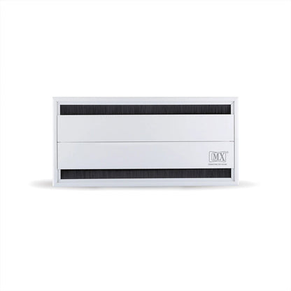 MX 7006 Aluminium Desktop Access Flap Cable Manager for Office Desk & Conference Table Wire Management in Silver Finish