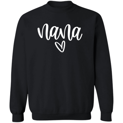 Nana Heart crewneck sweatshirt in Black