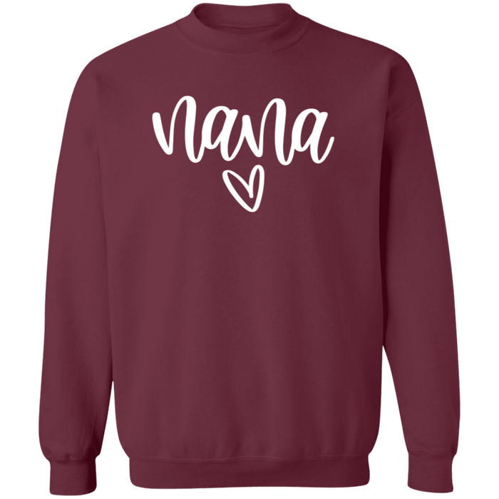 Nana Heart crewneck sweatshirt in Maroon