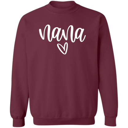 Nana Heart crewneck sweatshirt in Maroon