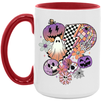 Neon Halloween Everything ceramic coffee mug, product photo 2