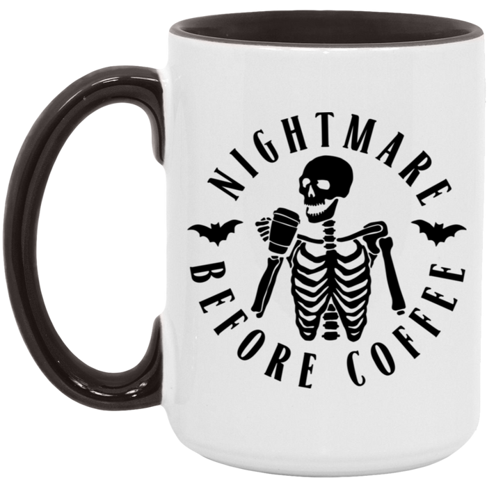Nightmare Before Coffee ceramic coffee mug, product photo 6