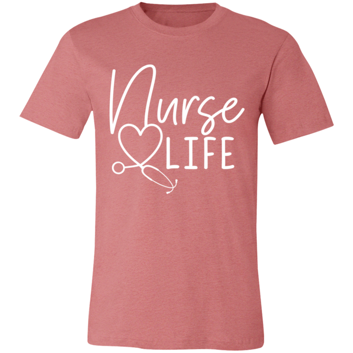 Nurse Life graphic t-shirt in Heather Mauve