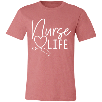 Nurse Life graphic t-shirt in Heather Mauve