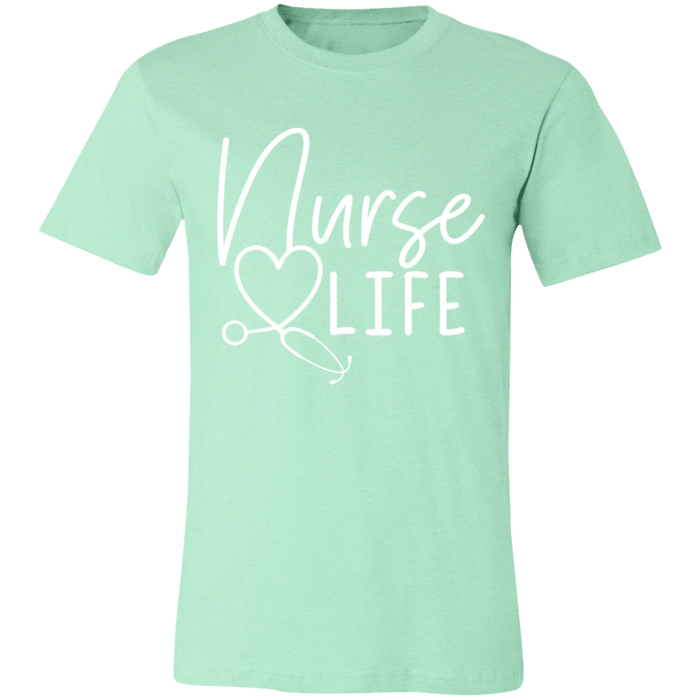 Nurse Life graphic t-shirt in Heather Mint