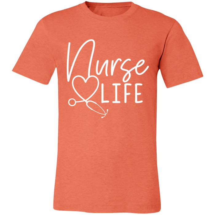Nurse Life graphic t-shirt in Heather Orange