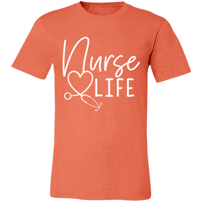 Nurse Life graphic t-shirt in Heather Orange