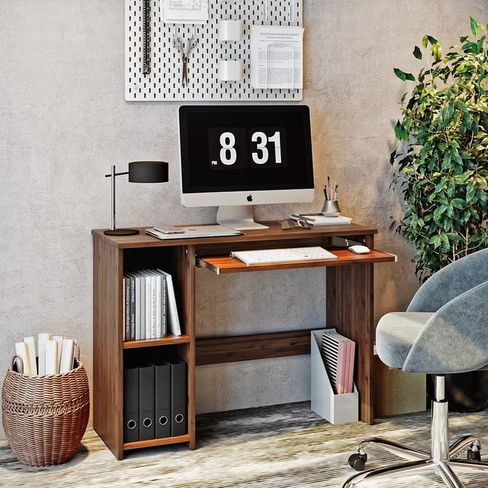 Space saving computer table for compact rooms