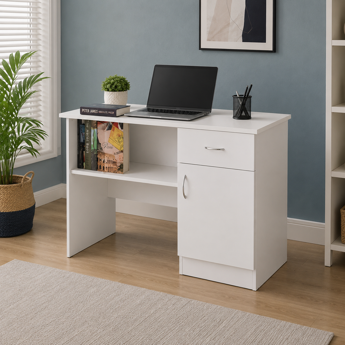 Office Desk and Computer Table Made In Pre-Laminated Particle Board in Wenge Finish with Keyboard Slider