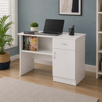 Office Desk and Computer Table Made In Pre-Laminated Particle Board in Wenge Finish with Keyboard Slider