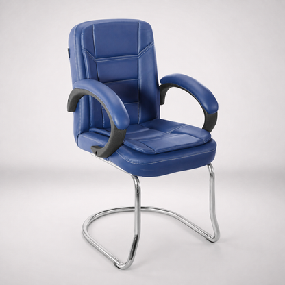 Office Visitor Chair with High-Quality Leatherette Upholstery and Durable Frame