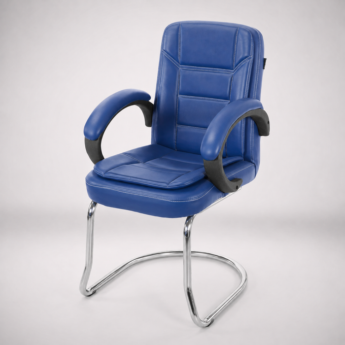 Office Visitor Chair with High-Quality Leatherette Upholstery and Durable Frame