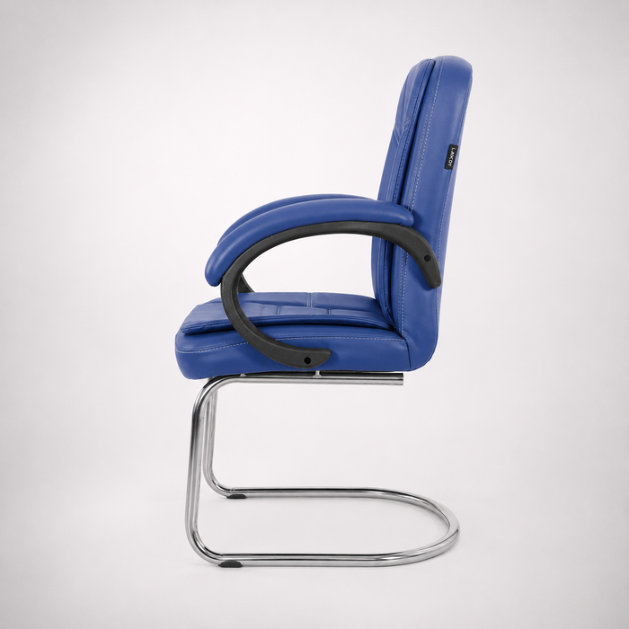 Office Visitor Chair with High-Quality Leatherette Upholstery and Durable Frame