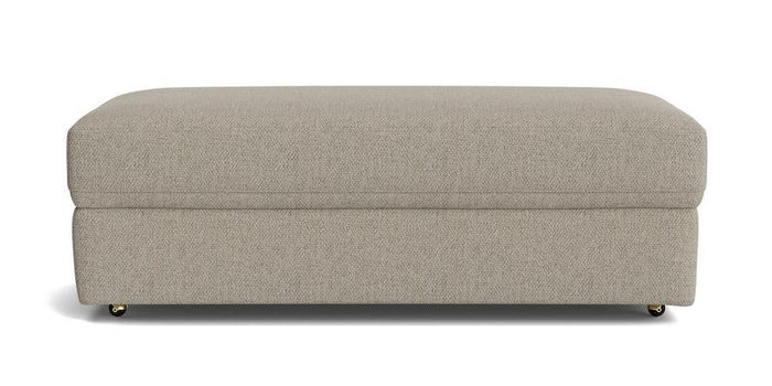 Ottoman For Home Furniture Modern Design Upholstery Fabric Foot Rest for Office for living Room, Bedroom - Light Grey