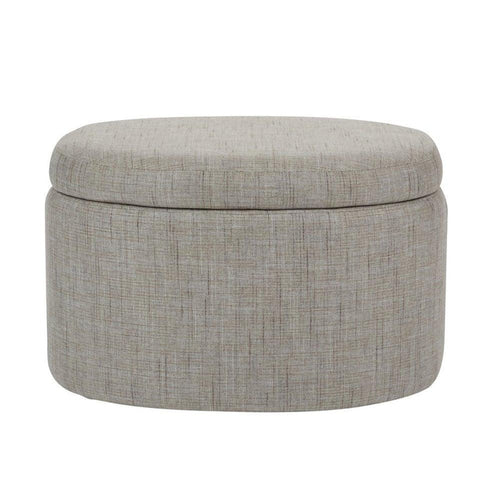 Ottoman For Home Furniture Modern Design Upholstery Fabric Foot Rest for Office for living Room - Light Grey