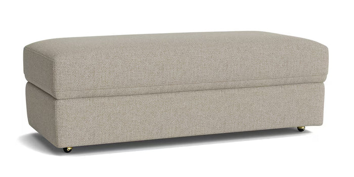Ottoman For Home Furniture Modern Design Upholstery Fabric Foot Rest for Office for living Room, Bedroom - Light Grey