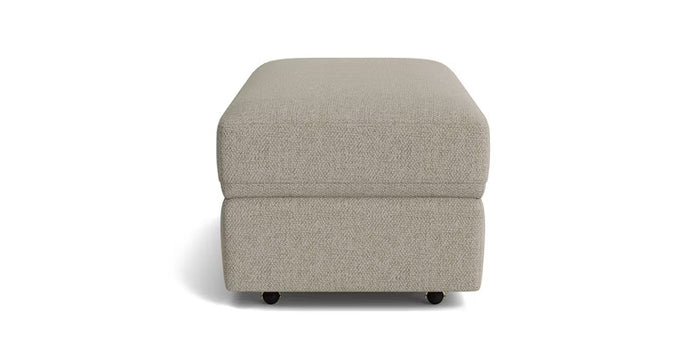 Ottoman For Home Furniture Modern Design Upholstery Fabric Foot Rest for Office for living Room, Bedroom - Light Grey