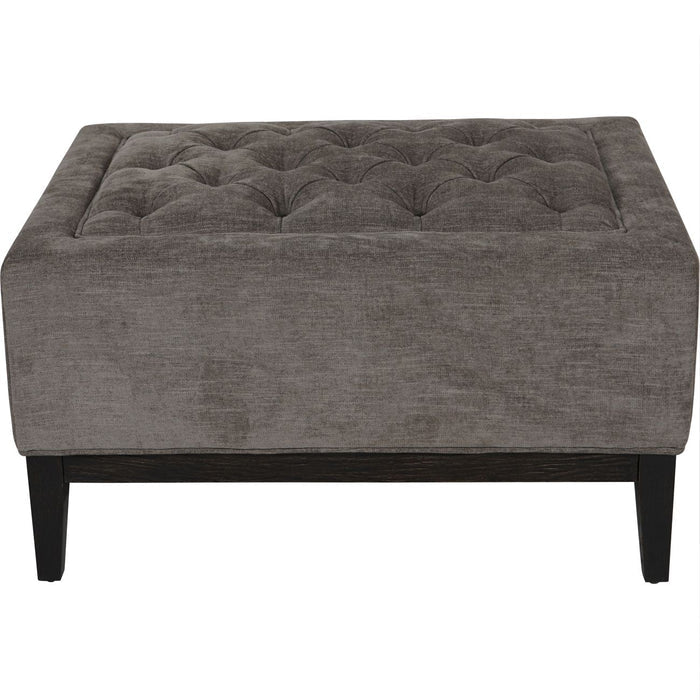 Ottoman For Home Furniture Modern Design Upholstery Fabric Foot Rest, Pouf for Office for living Room, Bedroom - Warm Grey