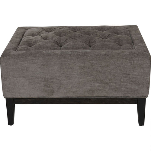 Ottoman For Home Furniture Modern Design Upholstery Fabric Foot Rest, Pouf for Office for living Room, Bedroom - Warm Grey