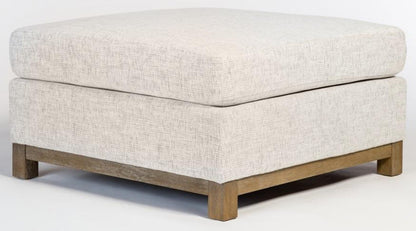 Ottoman For Home Furniture Modern Design Upholstery Fabric Foot Rest, Pouf for Office for living Room, Bedroom - Off White