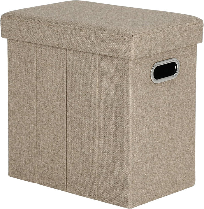 Ottoman For Home Furniture Upholstery Linen Comfortable Soft, & Multi-Functional Modern And Durable for Living Room -Grey