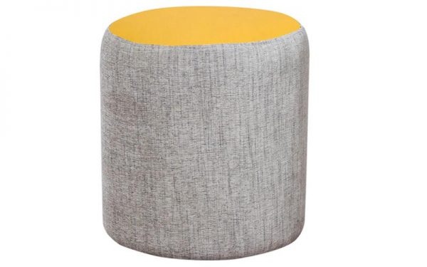 Ottoman for Home Furniture with Faux Leather Upholstery, Elegant Bun Feet, Stylish Accent