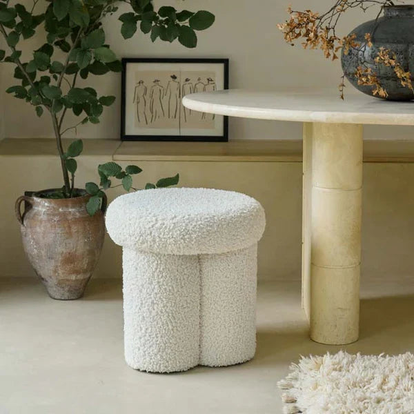 Ottoman For Home with Plush Pouffe for Elegant Interiors, Decorative Accent for Living Room