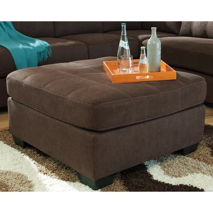 Ottoman in Square with Plush Foam, Sleek Polyester Upholstery, Solid Wood Frame—Ideal for Use Living Room