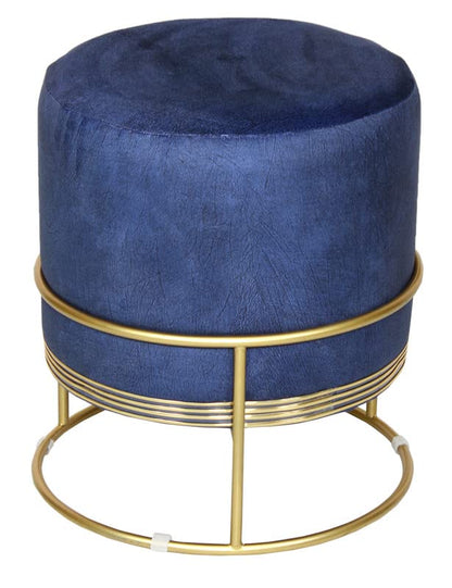 Ottoman Pouffes Sitting Stool for Living Room Dressing Table Puffy Footstool for Office or Home Decoration - Royal Blue
