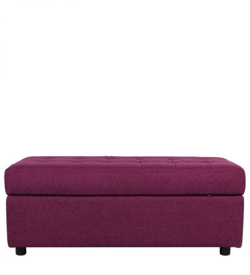 Ottoman with Faux Leather Upholstery, Elegant Bun Feet, Stylish Accent and hidden storage