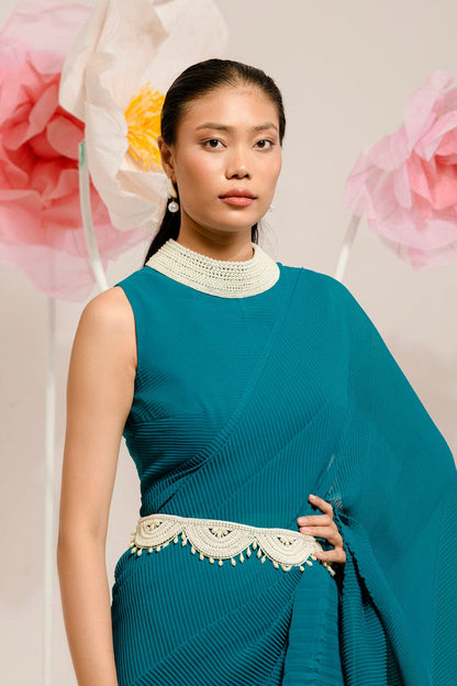 Peacock Pre-Draped Saree