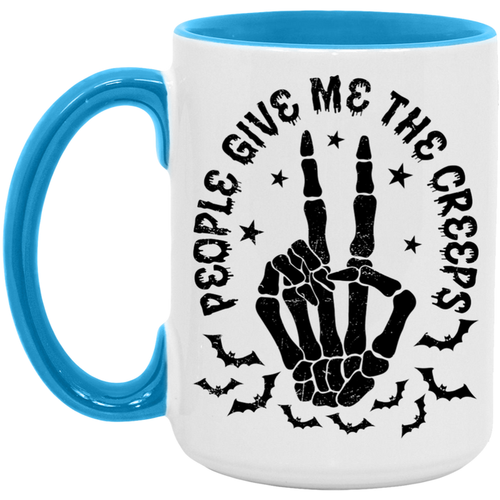 People Give Me The Creeps ceramic coffee mug, product photo 3