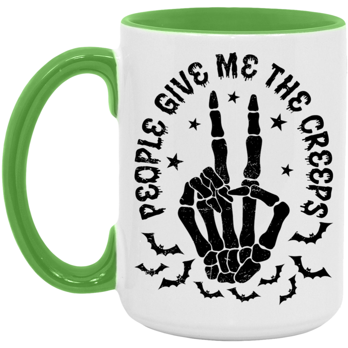 People Give Me The Creeps ceramic coffee mug, product photo 4