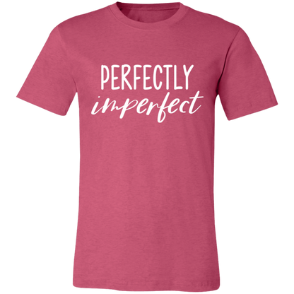Perfectly Imperfect graphic t-shirt in Heather Raspberry