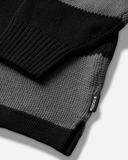 Stüssy Pique Knit Stripe Rugby Black Knitwears Sweaters 117317SJ 0001